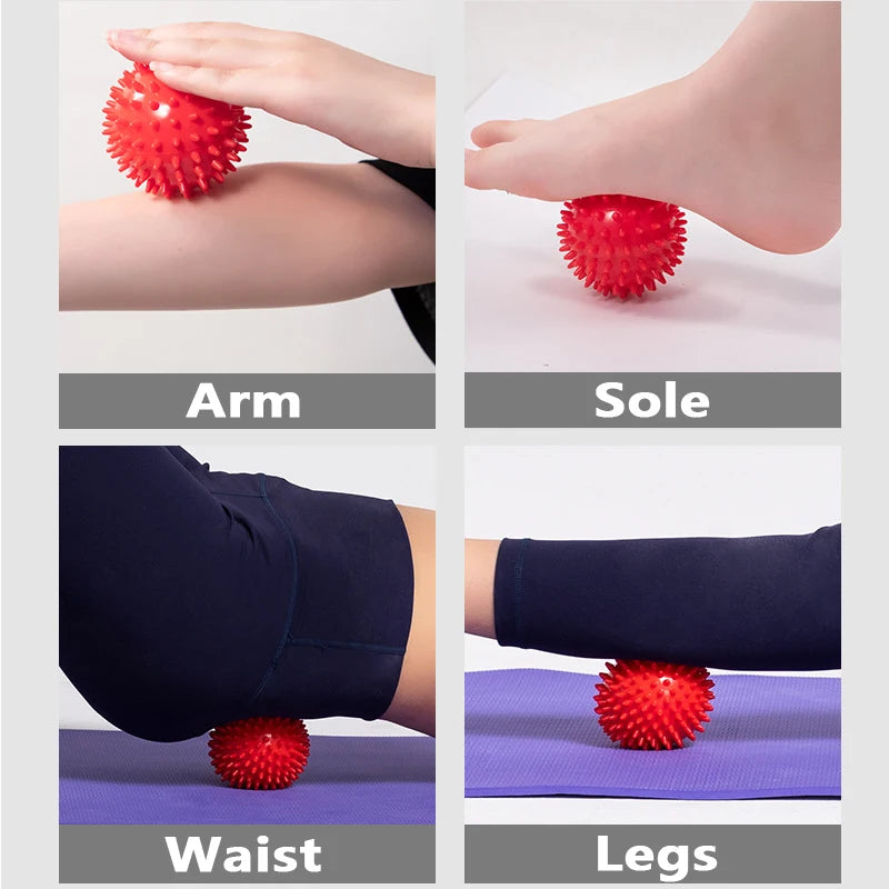 Durable PVC Spiked Massage Ball - Trigger Point Muscle Relief Tool for Women