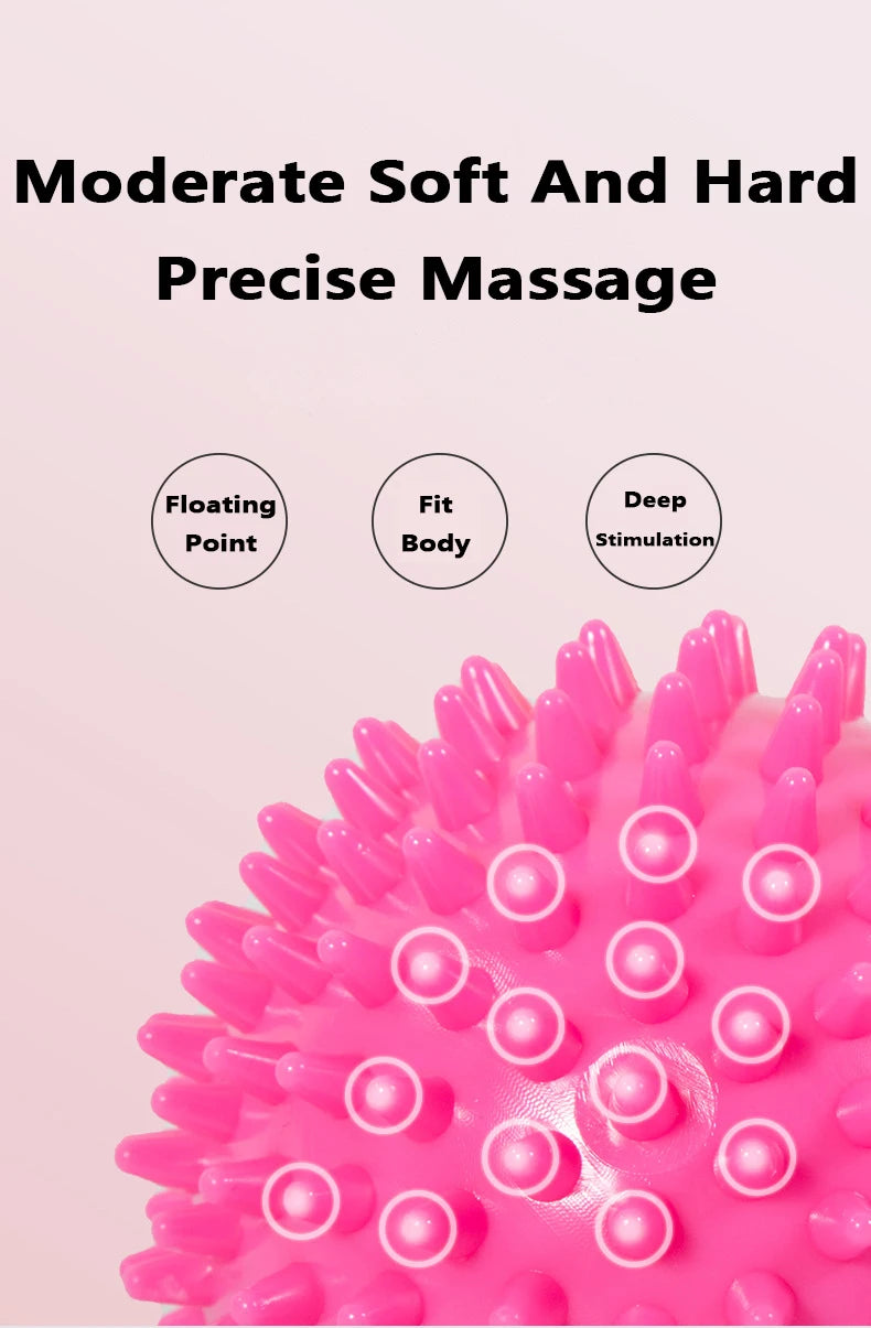 Durable PVC Spiked Massage Ball - Trigger Point Muscle Relief Tool for Women