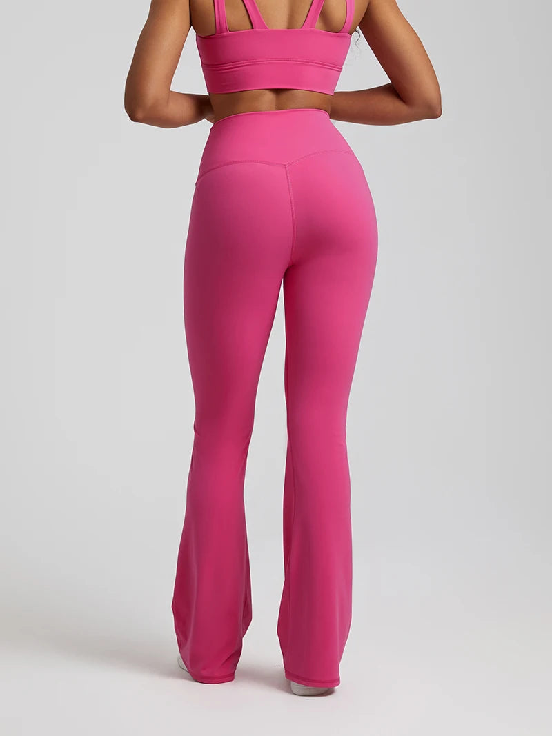 Buttery Soft High Waist Flare Leggings for Women - Yoga & Workout Pants