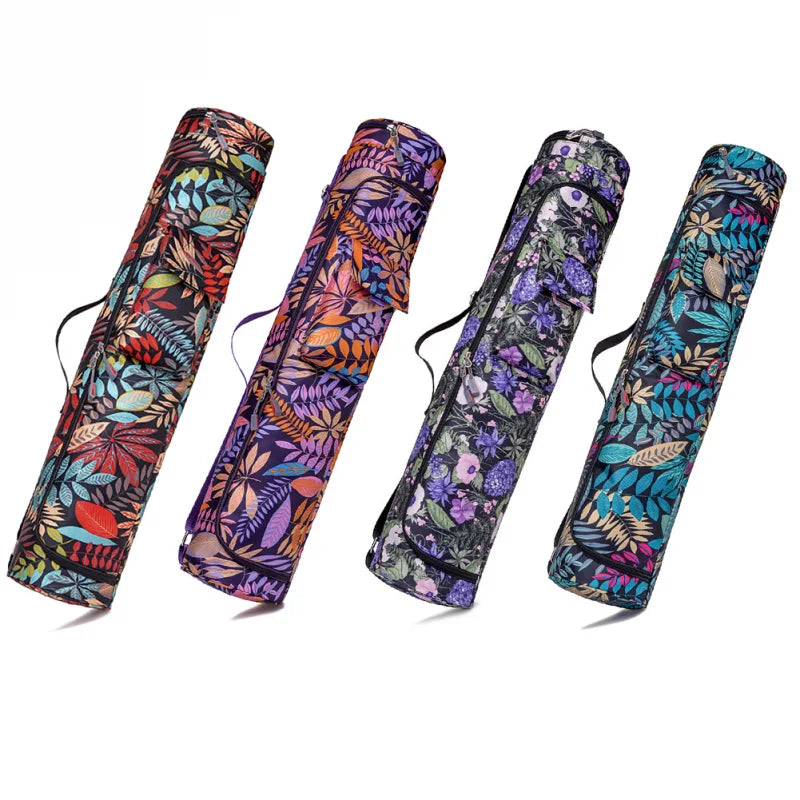 Printed Yoga Mat Bag - Stylish Sports Mat Backpack for Men and Women