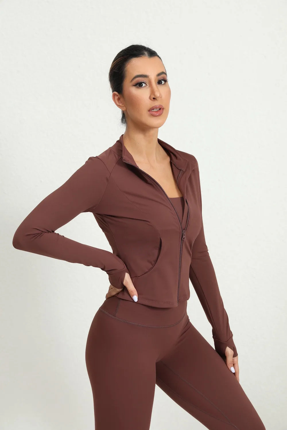 Women's Sports Jacket - Lightweight Zipper Running & Yoga Coat