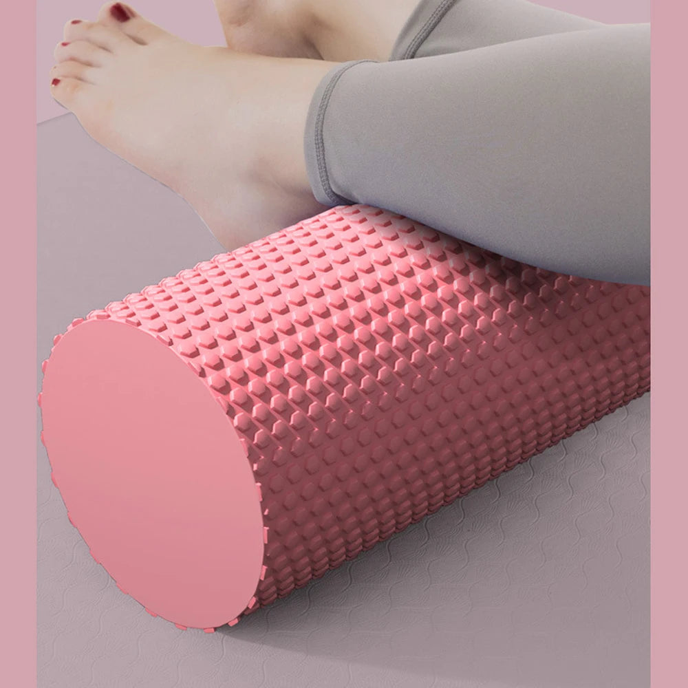 Yoga Foam Roller - Enhanced EVA Foam Cylinder for Pilates & Home Workouts