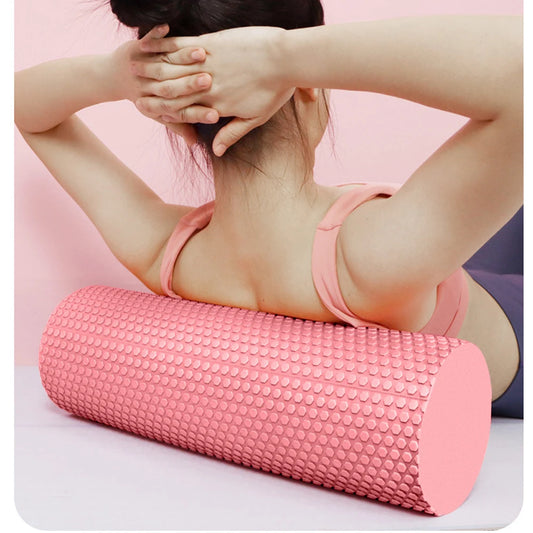 Yoga Foam Roller - Enhanced EVA Foam Cylinder for Pilates & Home Workouts