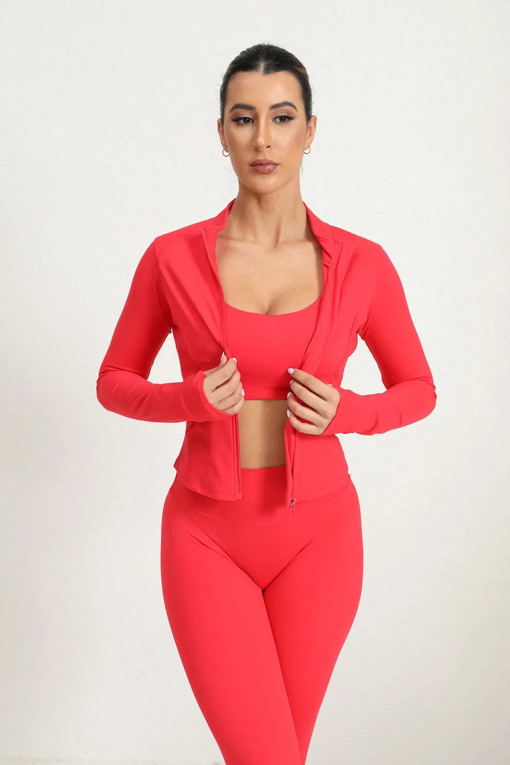 Women's Sports Jacket - Lightweight Zipper Running & Yoga Coat