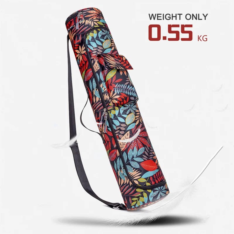 Printed Yoga Mat Bag - Stylish Sports Mat Backpack for Men and Women