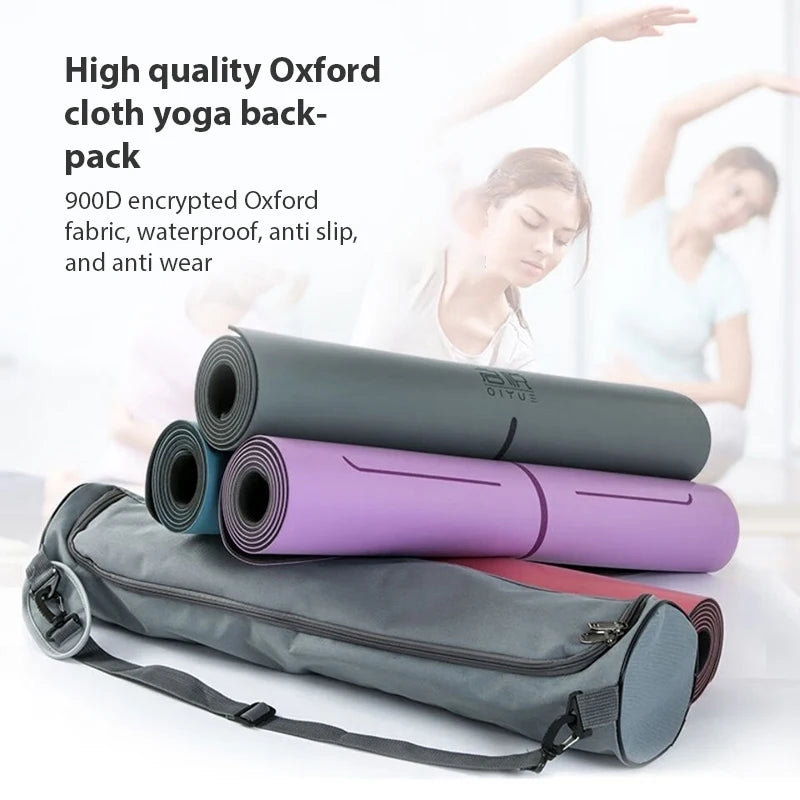 Printed Yoga Mat Bag - Stylish Sports Mat Backpack for Men and Women