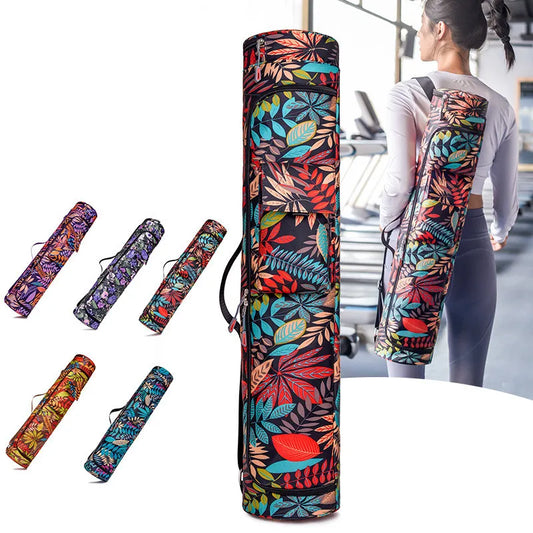 Printed Yoga Mat Bag - Stylish Sports Mat Backpack for Men and Women