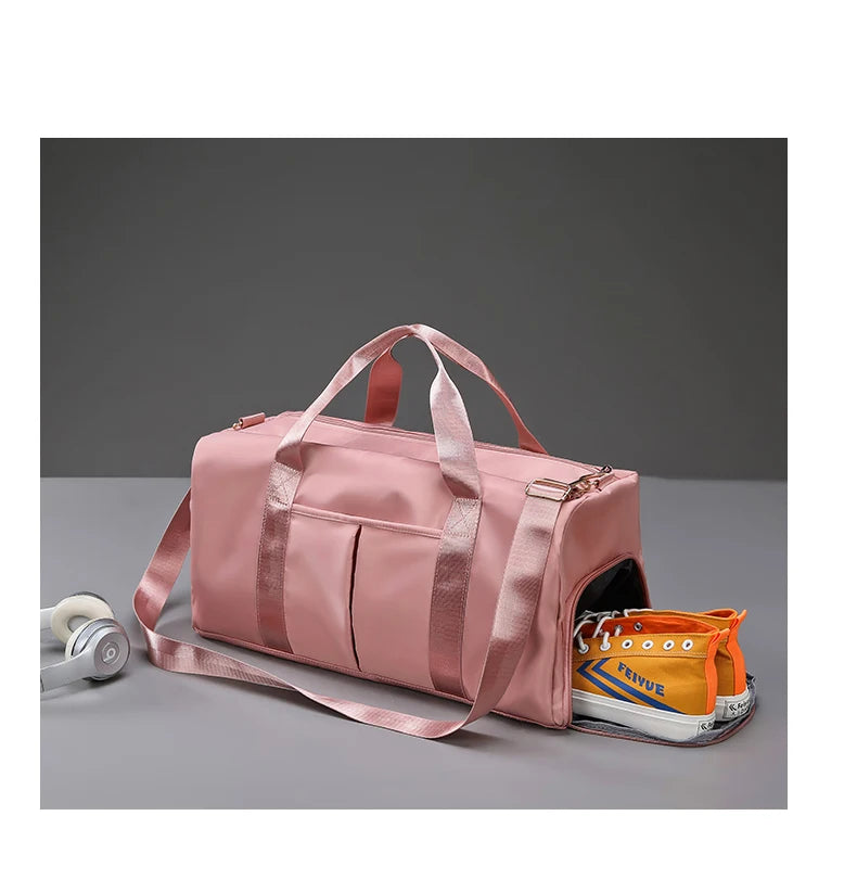 Gym Bag for Women - Waterproof Dry-Wet Separation Fitness Shoulder Bag