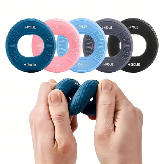 Silicone Hand Grip Strength Trainer - 20-60LB Gripping Ring