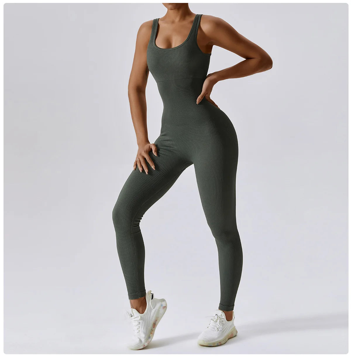 Seamless One-Piece Yoga Suit - Fitness Bodysuit for Women